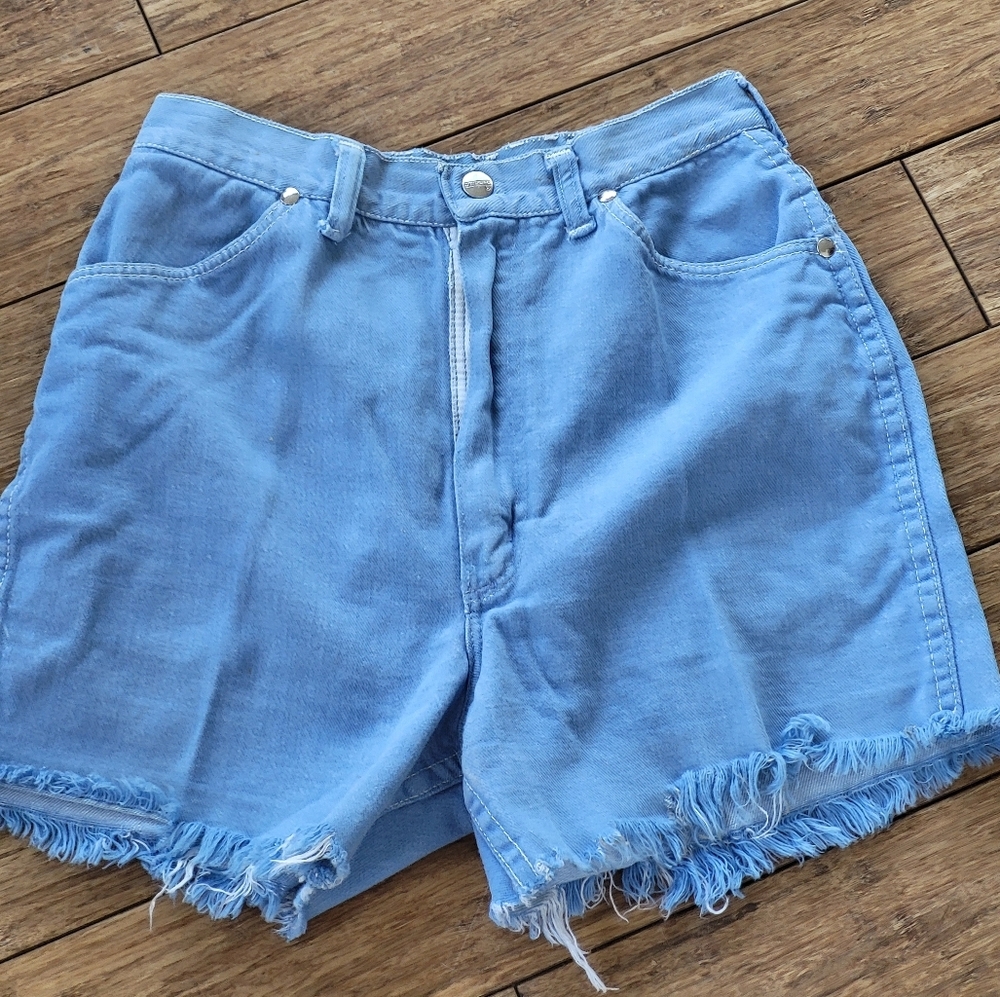 Maverick Vintage 1970s Blue Denim Cutoff Shorts Misses 13/14 Slim (Size 4)